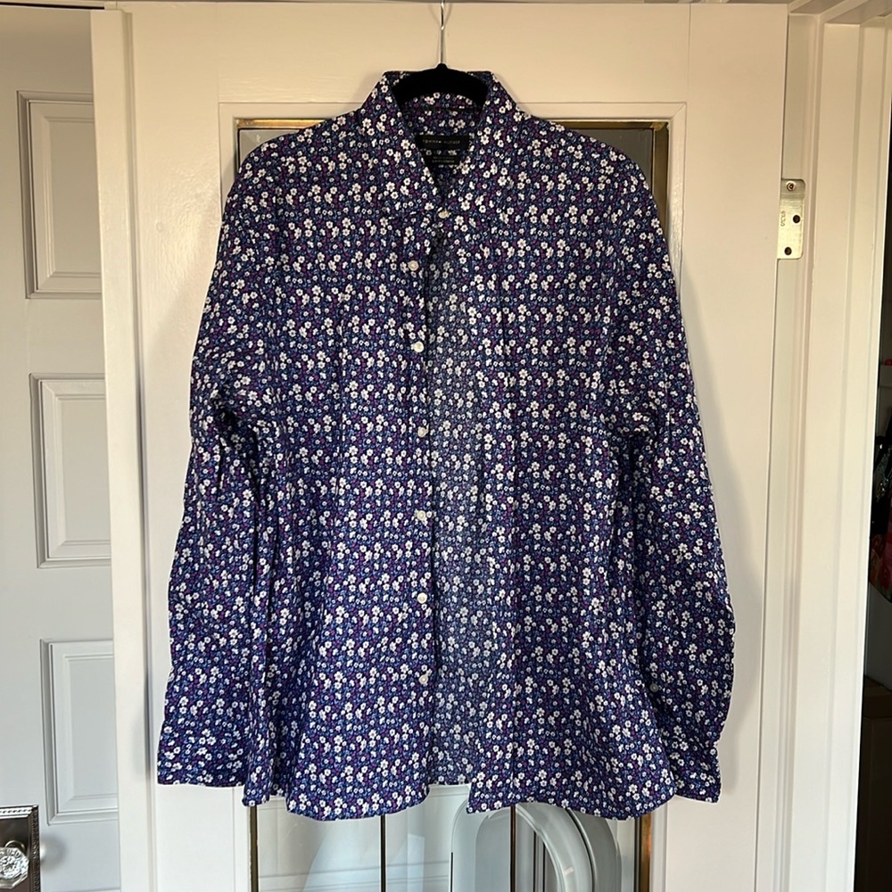 Tommy Hilfiger purple floral button up